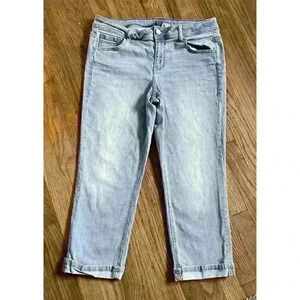 Lane Bryant Crop Jeans Capri Women’s Size 14 Denim Stretch Straight cropped